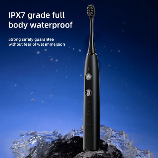 Electric Toothbrush Aiwejay U8 Sonic Smart – 9-Speed Modes, Bamboo Charcoal Bristles, IPX7 Waterproof, 2000mAh Battery, USB Charging – Black